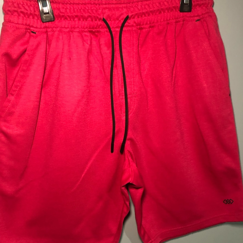 Men's Athletic Drawstring Shorts in Hot Pink - Picture 3 of 6